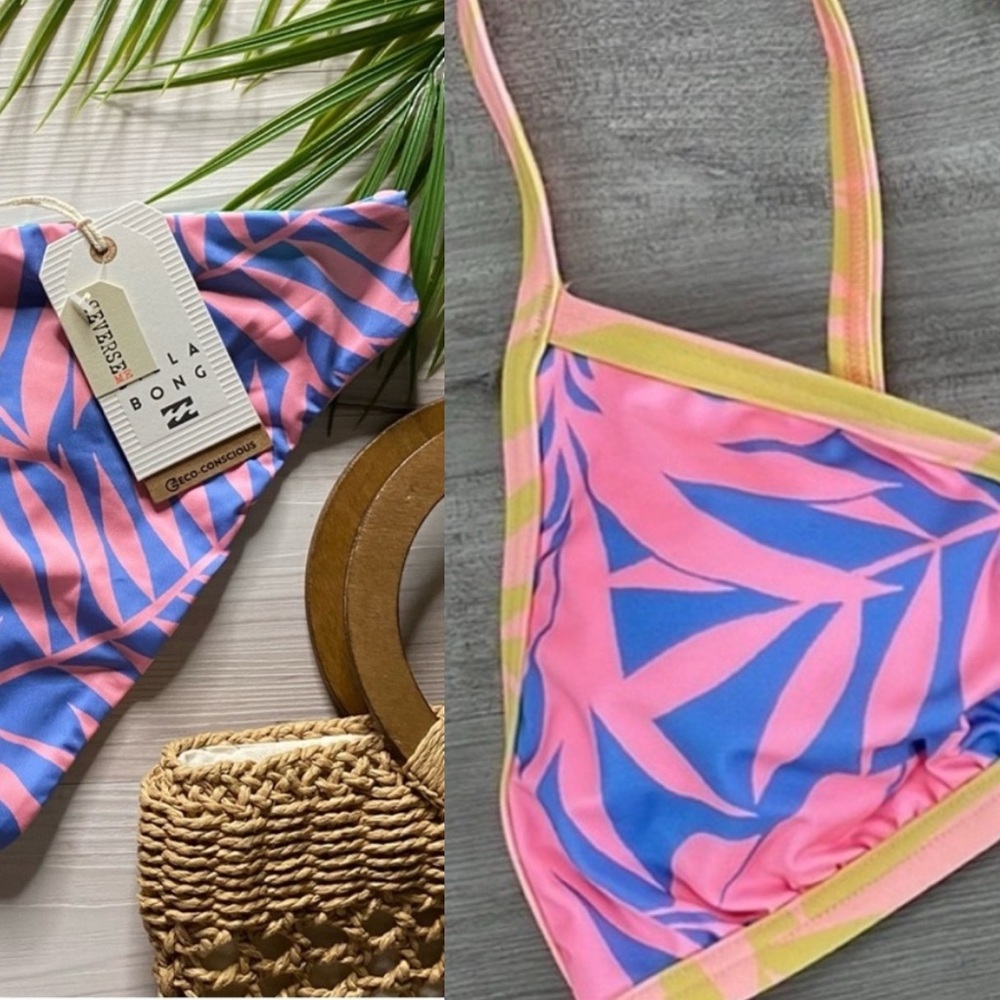 NEW BILLABONG MYSTIC BEACH CECI TOP LARGE LOWRIDER BOTTOMS MEDIUM